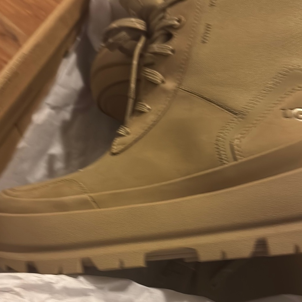 UGG Beige Lace-Up Boots